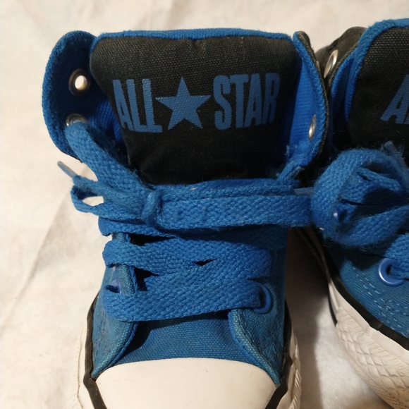 Boys Converse All Star Chuck Taylors Size 12 High Tops Blue and Black - Picture 7 of 9